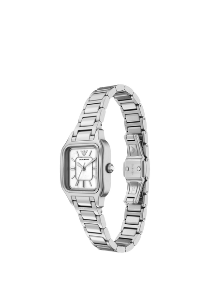 Emporio Armani AR11742 Women's Mother of Pearl Dial Bracelet Strap Watch, Silver - view 2, Silver