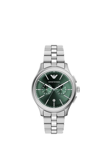 Emporio Armani AR11746 Men's Japanese Movement Bracelet Strap Watch, Silver, Silver