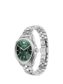 Emporio Armani AR11746 Men's Japanese Movement Bracelet Strap Watch, Silver - view 2, Silver