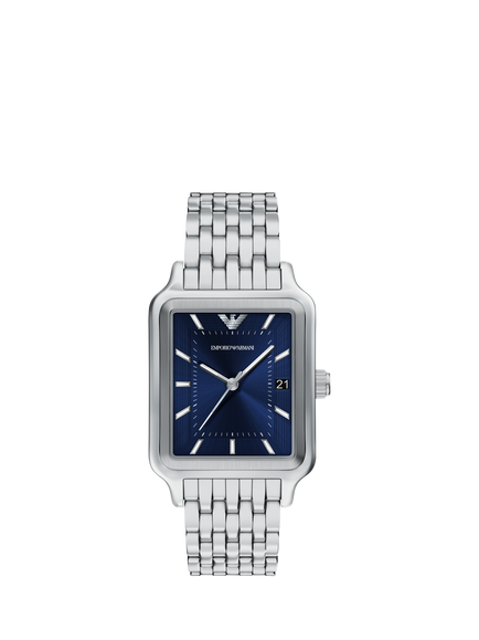 Emporio Armani AR11754 Men's Japanese Movement Bracelet Strap Watch, Silver, Silver
