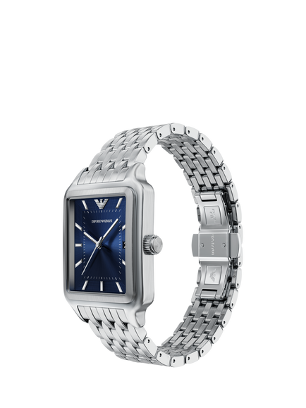 Emporio Armani AR11754 Men's Japanese Movement Bracelet Strap Watch, Silver - view 2, Silver