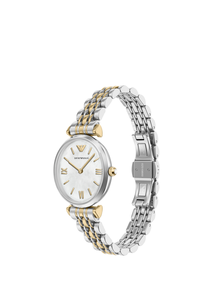 Emporio Armani's AR11769 Women's Round Bracelet Strap Watch, 2-Tone - view 2, 2-tone