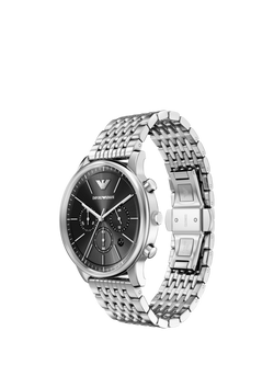 Emporio Armani AR11772 Men's Date Bracelet Strap Watch, Silver - view 2, Silver
