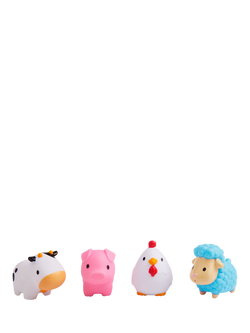 Munchkin Squirtin Barn Friends Bath Squirters, Pack of 4, Multi