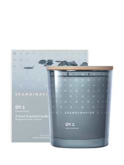 SKANDINAVISK Øy 2 Wick Scented Candle, 350g, Powder Blue
