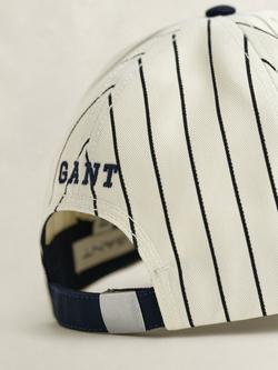 GANT Stripe Cotton Baseball Cap, Cream - view 2, Cream