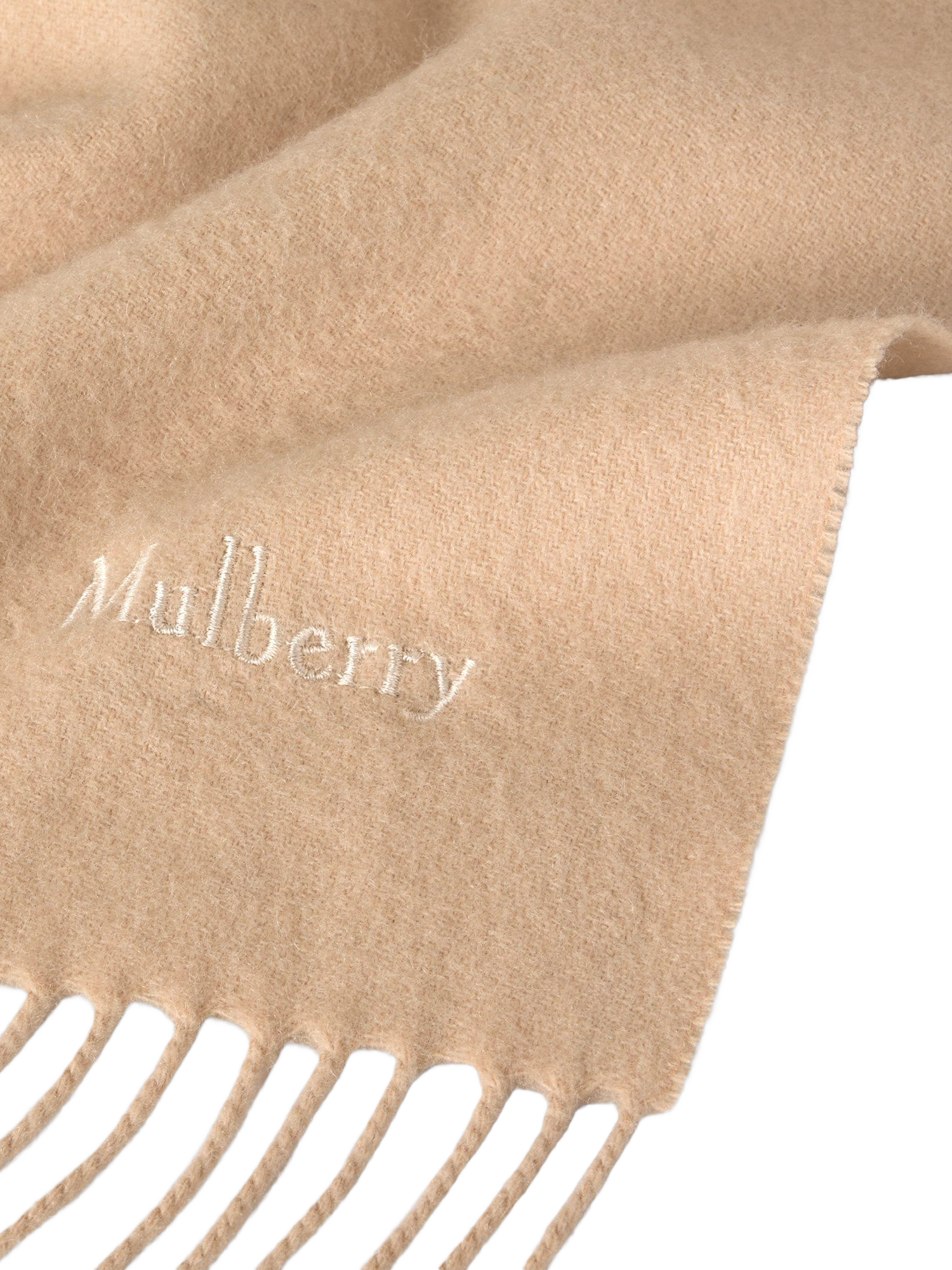 Product image 2 of 2, which shows Mulberry Cashmere Scarf, Crumpet