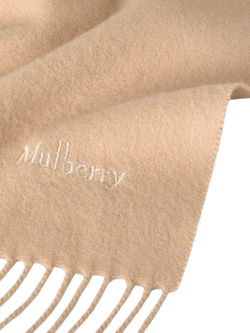 Mulberry Cashmere Scarf, Crumpet - view 2, Crumpet