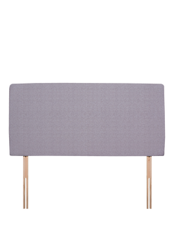John Lewis Penny Upholstered Headboard, Small Double, Herringbone Grey