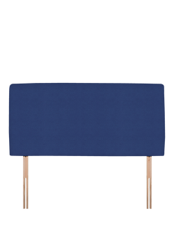 John Lewis Penny Upholstered Headboard, Double, Velveteen Navy