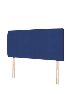 John Lewis Penny Upholstered Headboard, Double - view 2, Velveteen Navy