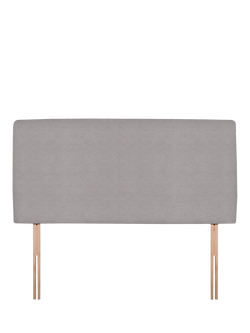 John Lewis Penny Upholstered Headboard, Super King Size, Velveteen Pebble