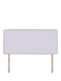 John Lewis Penny Upholstered Headboard, Super King Size, Brushedweave Silver