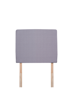 John Lewis Penny Upholstered Headboard, Single, Herringbone Grey