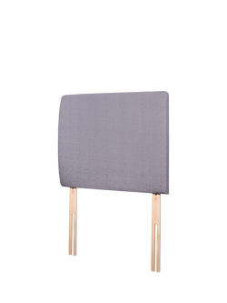 John Lewis Penny Upholstered Headboard, Single - view 2, Herringbone Grey