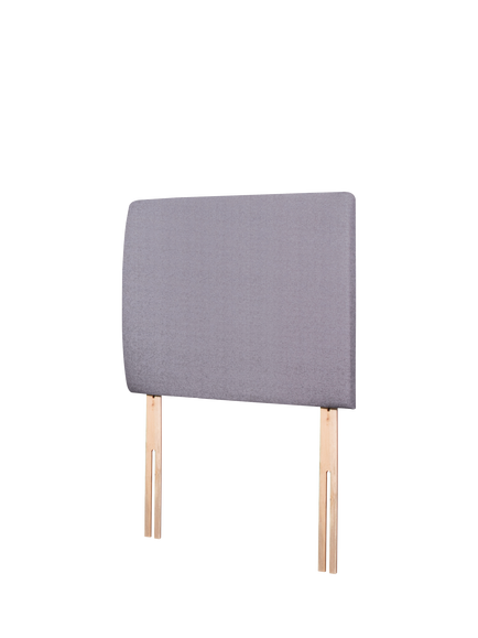John Lewis Penny Upholstered Headboard, Single - view 2, Herringbone Grey