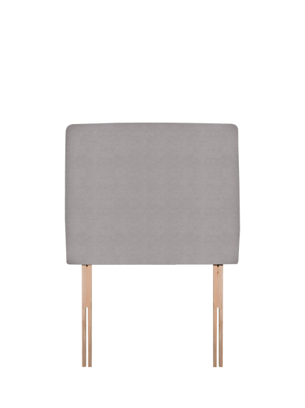 John Lewis Penny Upholstered Headboard, Single, Velveteen Pebble