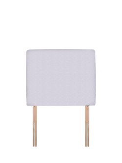 John Lewis Penny Upholstered Headboard, Single, Brushedweave Silver