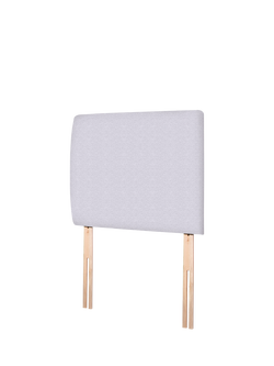 John Lewis Penny Upholstered Headboard, Single - view 2, Brushedweave Silver