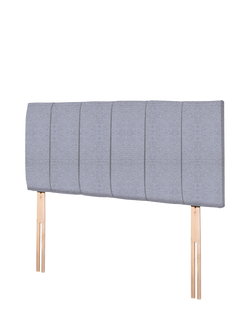 John Lewis Amelia Upholstered Headboard, Small Double - view 2, Herringbone Grey