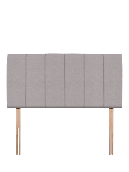John Lewis Amelia Upholstered Headboard, Small Double, Velveteen Pebble