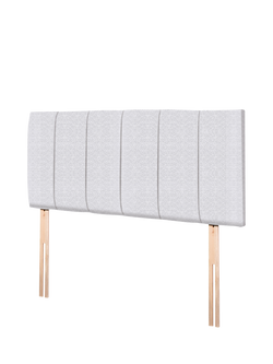 John Lewis Amelia Upholstered Headboard, Small Double - view 2, Brushedweave Silver