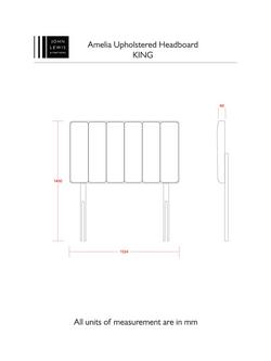John Lewis Amelia Upholstered Headboard, King Size - view 2, Brushedweave Denim