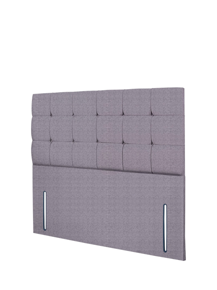 John Lewis Olivia Full Depth Upholstered Headboard, Small Double - view 2, Herringbone Grey