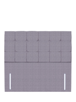 John Lewis Olivia Full Depth Upholstered Headboard, Double, Herringbone Grey