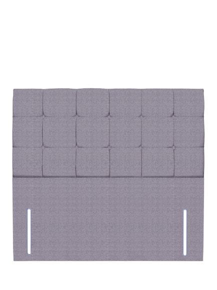 John Lewis Olivia Full Depth Upholstered Headboard, Double, Herringbone Grey