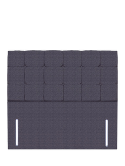 John Lewis Olivia Full Depth Upholstered Headboard, Double, Herringbone Shadow