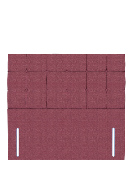 John Lewis Olivia Full Depth Upholstered Headboard, Double, Herringbone Rose
