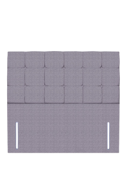 John Lewis Olivia Full Depth Upholstered Headboard, Super King Size, Herringbone Grey
