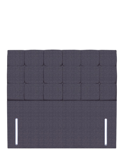 John Lewis Olivia Full Depth Upholstered Headboard, Super King Size, Herringbone Shadow