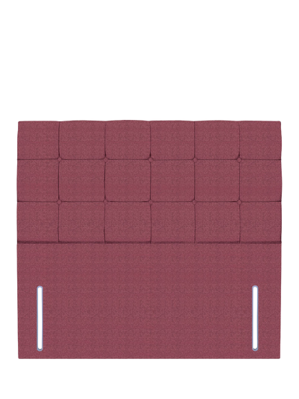 John Lewis Olivia Full Depth Upholstered Headboard, Super King Size, Herringbone Rose