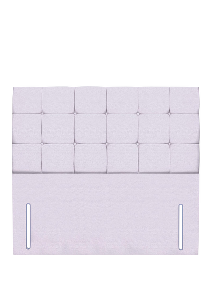 John Lewis Olivia Full Depth Upholstered Headboard, Super King Size, Brushedweave Silver