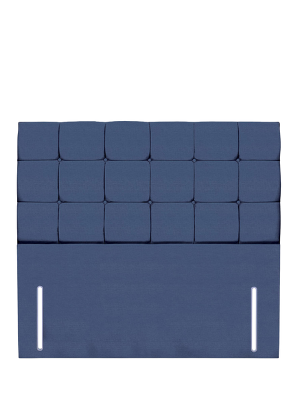 John Lewis Olivia Full Depth Upholstered Headboard, Super King Size, Brushedweave Denim