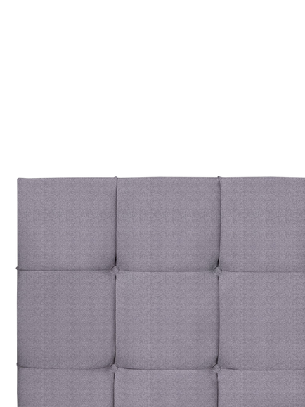 John Lewis Olivia Full Depth Upholstered Headboard, Single - view 2, Herringbone Grey
