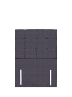 John Lewis Olivia Full Depth Upholstered Headboard, Single, Herringbone Shadow