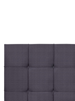 John Lewis Olivia Full Depth Upholstered Headboard, Single - view 2, Herringbone Shadow