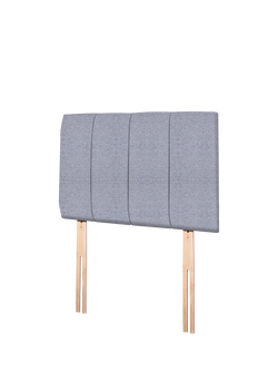 John Lewis Amelia Upholstered Headboard, Single - view 2, Herringbone Grey