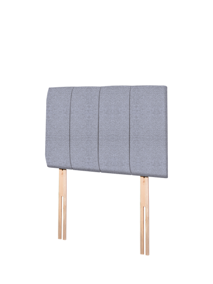 John Lewis Amelia Upholstered Headboard, Single - view 2, Herringbone Grey