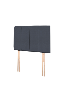 John Lewis Amelia Upholstered Headboard, Single - view 2, Herringbone Shadow