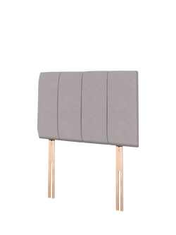 John Lewis Amelia Upholstered Headboard, Single - view 2, Velveteen Pebble