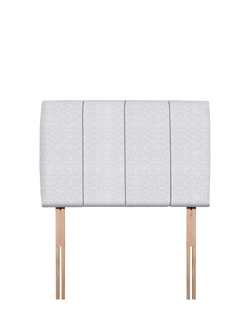 John Lewis Amelia Upholstered Headboard, Single, Brushedweave Silver