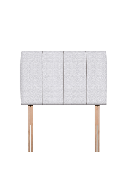John Lewis Amelia Upholstered Headboard, Single, Brushedweave Silver