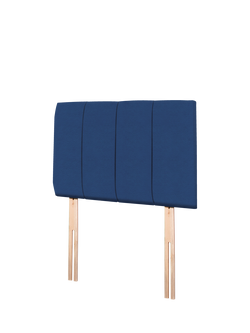 John Lewis Amelia Upholstered Headboard, Single - view 2, Brushedweave Denim