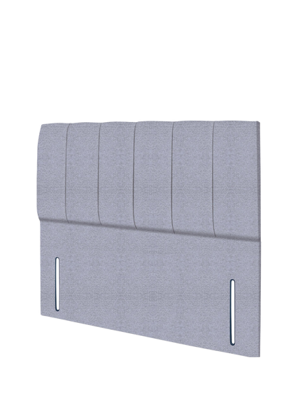 John Lewis Ada Full Depth Upholstered Headboard, Small Double - view 2, Herringbone Grey