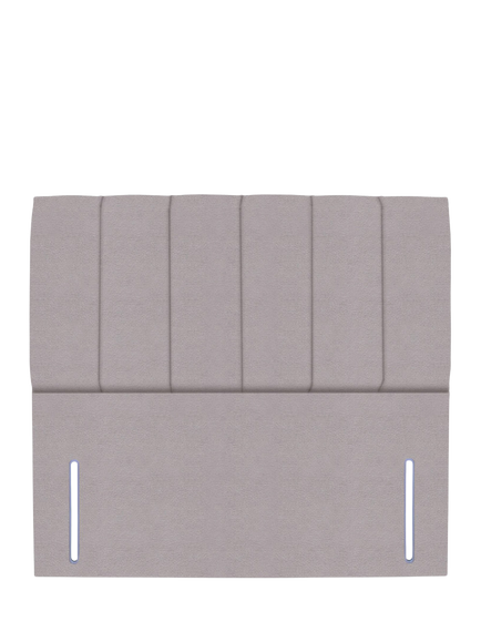 John Lewis Ada Full Depth Upholstered Headboard, Small Double, Velveteen Pebble