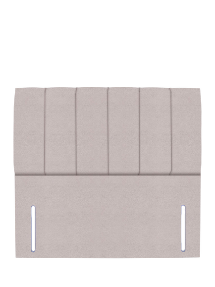 John Lewis Ada Full Depth Upholstered Headboard, Double, Velveteen Cream